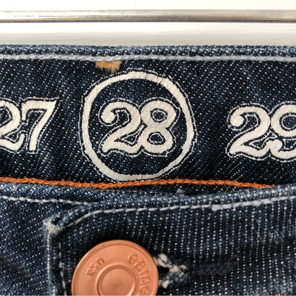 Earnest Sewn Anthropologie medium Wash Hefner 434 boot cut denim 28 - Picture 4 of 9